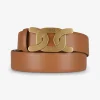 Riem logo cognac | DELSCHER. Fashion