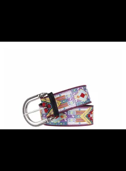Riem Native American style multicolor zwart paars | DELSCHER. Fashion