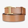 Riem new timeless leer T cognac nude | DELSCHER. Fashion