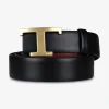Riem new timeless leer T zwart bordeaux | DELSCHER. Fashion