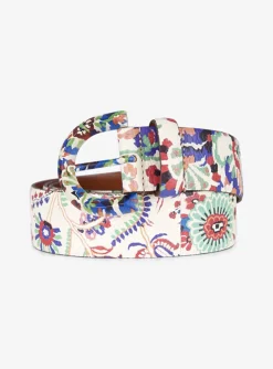 Riem print bloemen multicolor wit | DELSCHER. Fashion