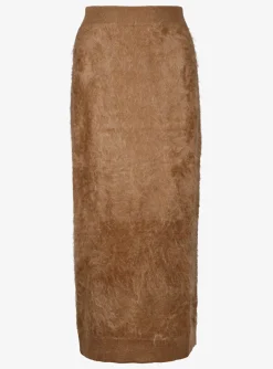 Rok barbados brushed cashmere cognac | DELSCHER. Fashion