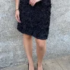 Rok blaadjes dessin zwart | DELSCHER. Fashion