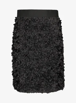 Rok blaadjes dessin zwart | DELSCHER. Fashion