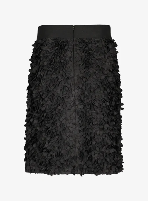 Rok blaadjes dessin zwart | DELSCHER. Fashion