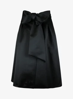 Rok brial glanzend zwart | DELSCHER. Fashion