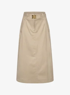 Rok calvin katoen camel | DELSCHER. Fashion