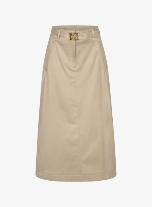 Rok calvin katoen camel | DELSCHER. Fashion