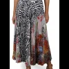 Rok plissé zebra/abstract dessin multicolor | DELSCHER. Fashion