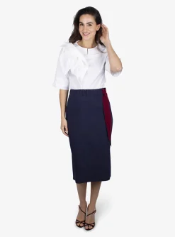 Rok Tipou marine | DELSCHER. Fashion