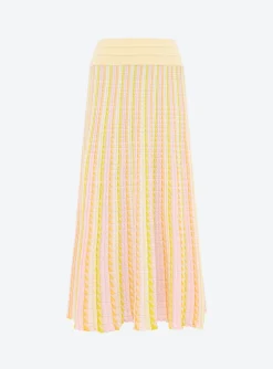 Rok tricot streep pasteltinten | DELSCHER. Fashion