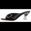 Sandalette muiltje met kunststof hak | DELSCHER. Fashion