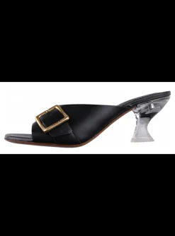 Sandalette muiltje met kunststof hak | DELSCHER. Fashion