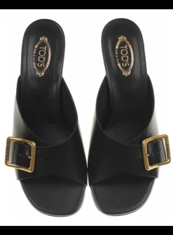 Sandalette muiltje met kunststof hak | DELSCHER. Fashion