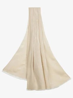 Shawl beige ton sur ton ingeweven print | DELSCHER. Fashion