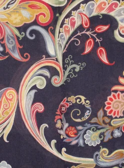 Shawl bloemdessin marine multicolor | DELSCHER. Fashion