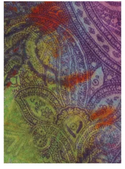 Shawl cashmere paars groen | DELSCHER. Fashion