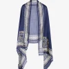 Shawl dessin rand marine | DELSCHER. Fashion