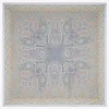 Shawl lichtblauw met multi color dessin | DELSCHER. Fashion