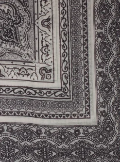 Shawl paisley dessin zwart, licht taupebeige | DELSCHER. Fashion