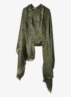 Shawl paisley olijf | DELSCHER. Fashion