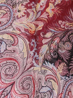 Shawl paisley rood blauw | DELSCHER. Fashion