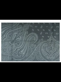 Shawl zijde paisley ton sur ton groen | DELSCHER. Fashion