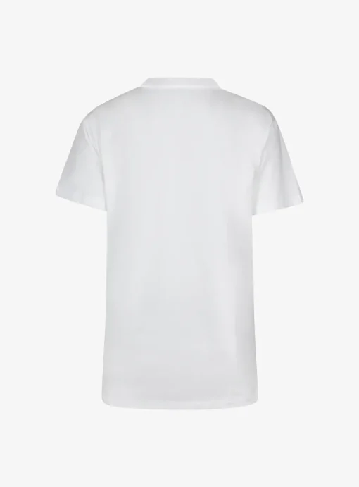 Shirt aby wit basic met klein logo | DELSCHER. Fashion
