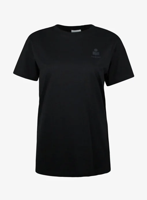 Shirt aby zwart basic met klein logo | DELSCHER. Fashion