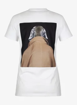 Shirt cipria wit met hond | DELSCHER. Fashion