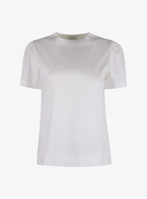 Shirt cream met pofmouw | DELSCHER. Fashion