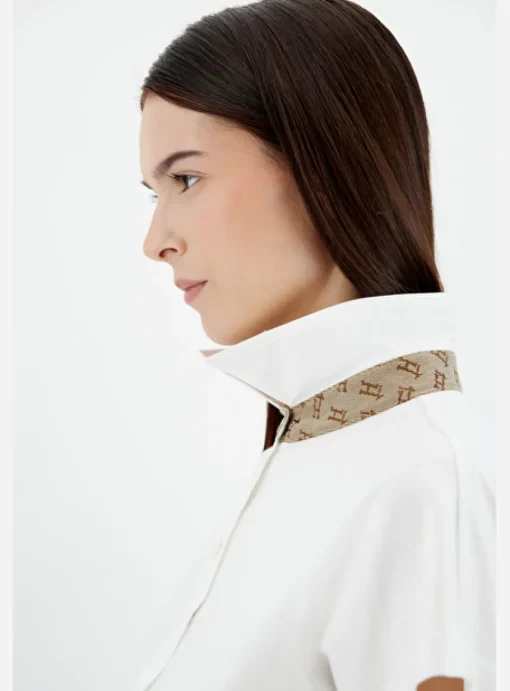 Shirt polo wit | DELSCHER. Fashion