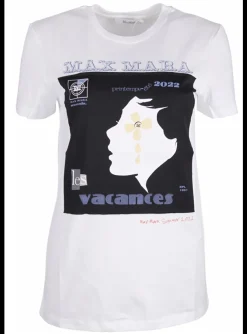 Shirt print lavendel blauw zwart wit | DELSCHER. Fashion