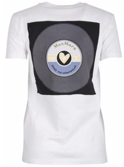 Shirt print lavendel blauw zwart wit | DELSCHER. Fashion