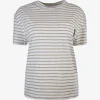 Shirt streep wit beige | DELSCHER. Fashion