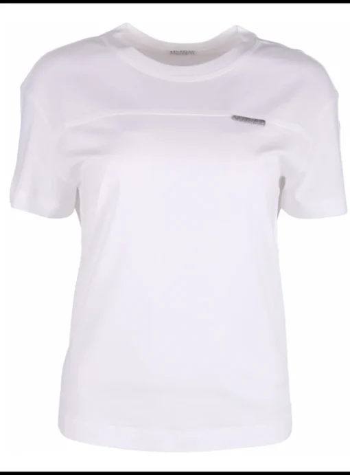 Shirt wit detail zilverglitter | DELSCHER. Fashion