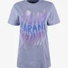 Shirt zoeline blauw lila met logo | DELSCHER. Fashion