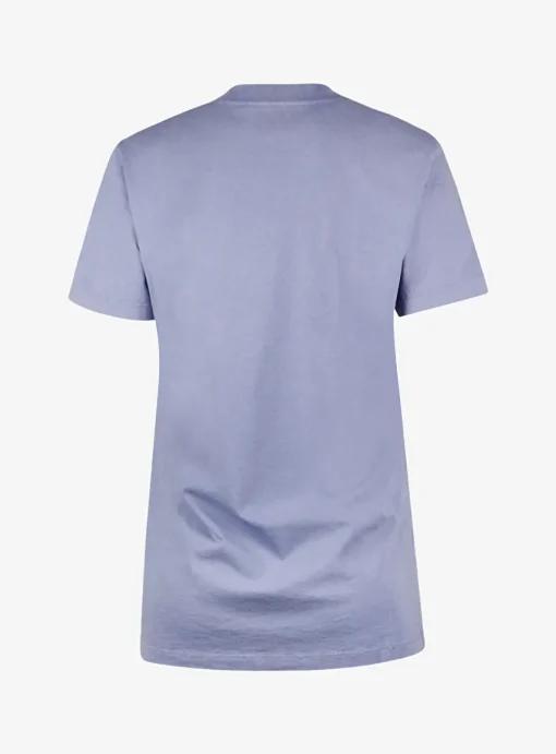 Shirt zoeline blauw lila met logo | DELSCHER. Fashion