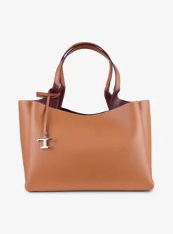Shopper Manici leder medium cognac | DELSCHER. Fashion