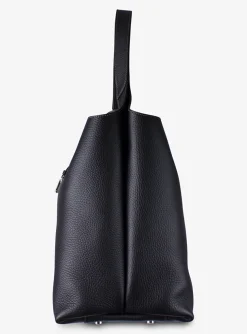 Shopping bag medium zwart | DELSCHER. Fashion