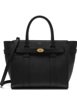 Small zipped bayswater zwart | DELSCHER. Fashion