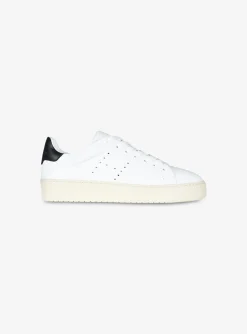 Sneaker flat H672 wit zwart | DELSCHER. Fashion