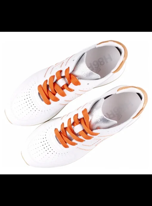 Sneaker H429 Sfoderato R3B wit oranje | DELSCHER. Fashion