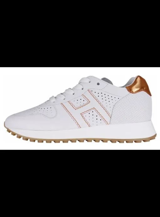 Sneaker H429 Sfoderato R3B wit oranje | DELSCHER. Fashion