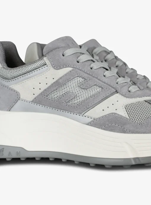Sneaker HI-FI 669 grijs met wit | DELSCHER. Fashion