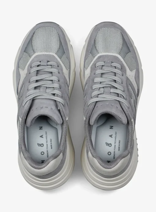 Sneaker HI-FI 669 grijs met wit | DELSCHER. Fashion
