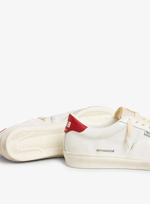 Sneaker matchstar wit met rood | DELSCHER. Fashion
