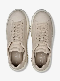 Sneaker stripes beige wit | DELSCHER. Fashion