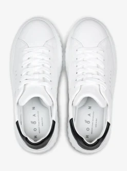 Sneaker stripes wit met zwart | DELSCHER. Fashion