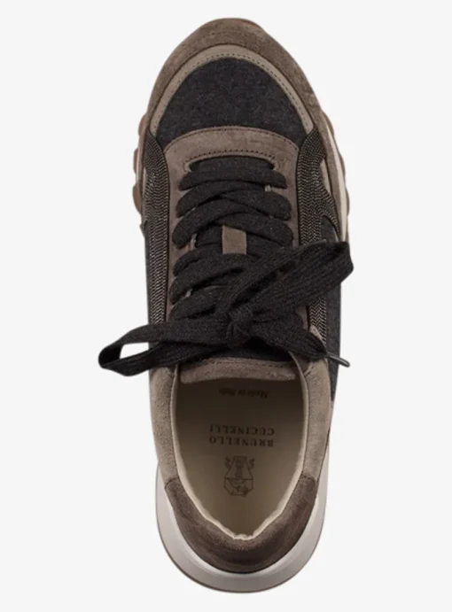 Sneaker suede taupe | DELSCHER. Fashion